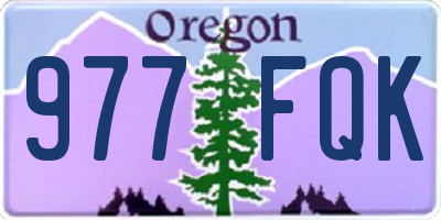 OR license plate 977FQK