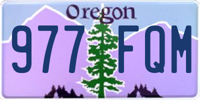 OR license plate 977FQM