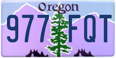 OR license plate 977FQT