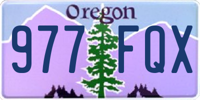 OR license plate 977FQX