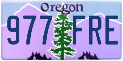OR license plate 977FRE