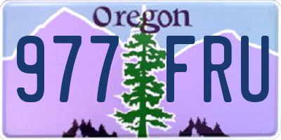 OR license plate 977FRU