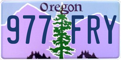 OR license plate 977FRY