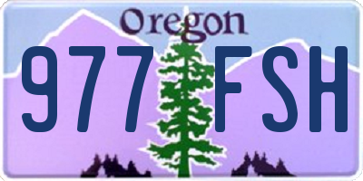 OR license plate 977FSH