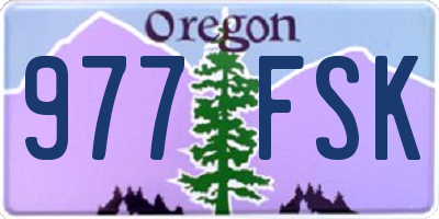 OR license plate 977FSK