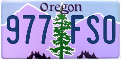 OR license plate 977FSO