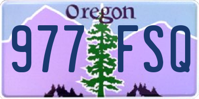OR license plate 977FSQ