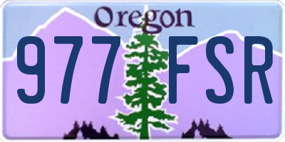 OR license plate 977FSR