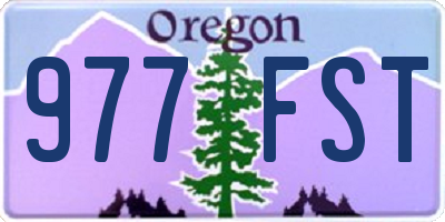 OR license plate 977FST
