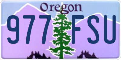 OR license plate 977FSU