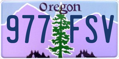 OR license plate 977FSV