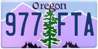 OR license plate 977FTA
