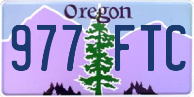 OR license plate 977FTC