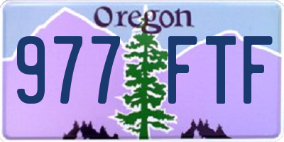 OR license plate 977FTF