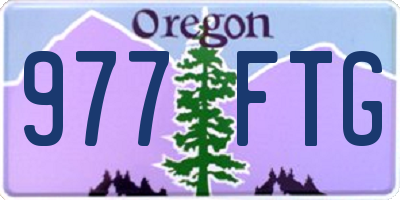 OR license plate 977FTG