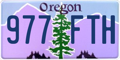OR license plate 977FTH