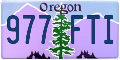 OR license plate 977FTI