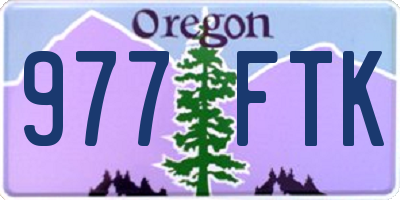 OR license plate 977FTK