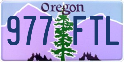 OR license plate 977FTL