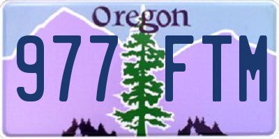 OR license plate 977FTM