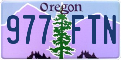 OR license plate 977FTN