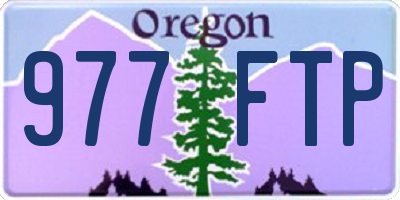 OR license plate 977FTP