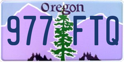 OR license plate 977FTQ