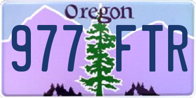 OR license plate 977FTR