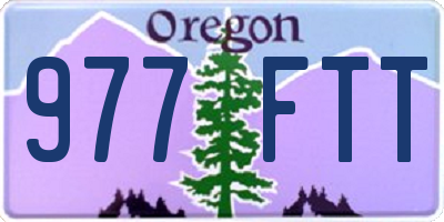 OR license plate 977FTT