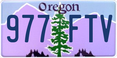 OR license plate 977FTV