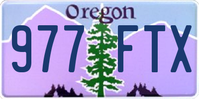 OR license plate 977FTX
