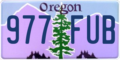 OR license plate 977FUB