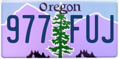OR license plate 977FUJ