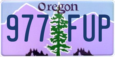 OR license plate 977FUP