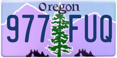 OR license plate 977FUQ