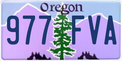OR license plate 977FVA