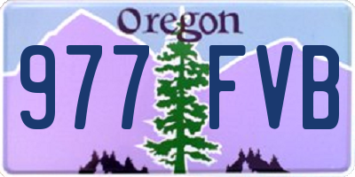 OR license plate 977FVB