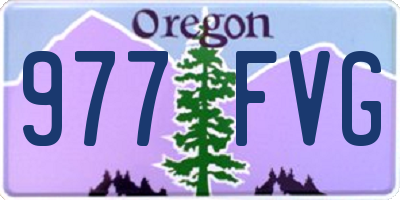 OR license plate 977FVG