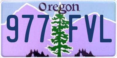 OR license plate 977FVL