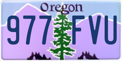 OR license plate 977FVU