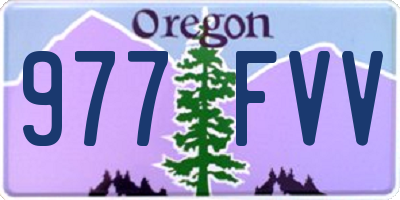 OR license plate 977FVV