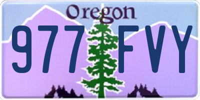 OR license plate 977FVY
