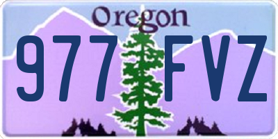OR license plate 977FVZ
