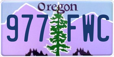 OR license plate 977FWC