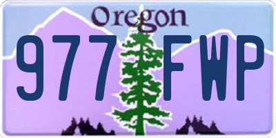 OR license plate 977FWP