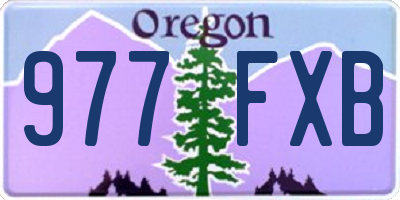 OR license plate 977FXB