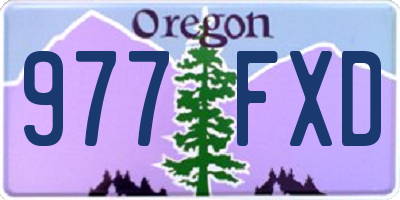 OR license plate 977FXD