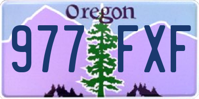 OR license plate 977FXF