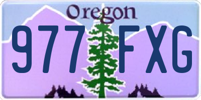 OR license plate 977FXG