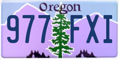 OR license plate 977FXI